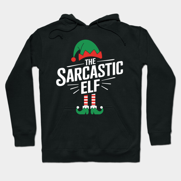 The Sarcastic Elf Funny Christmas Holiday Hoodie by Anticorporati