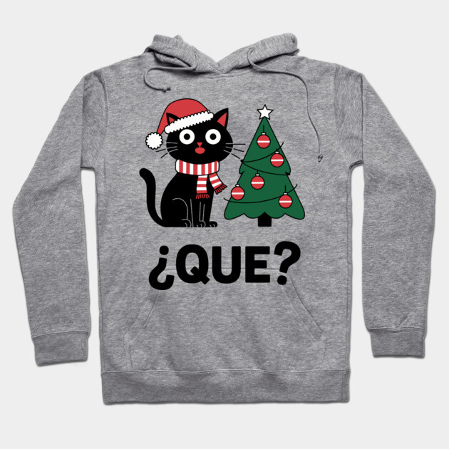 Cat Lover Humorous Meowy Christmas Holiday Hoodie by Anticorporati
