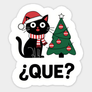 Cat Lover Humorous Meowy Christmas Holiday Sticker
