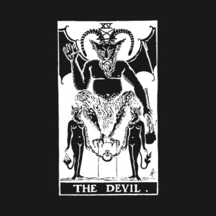 Lesbian Devil Tarot in white LGBTQ+ T-Shirt