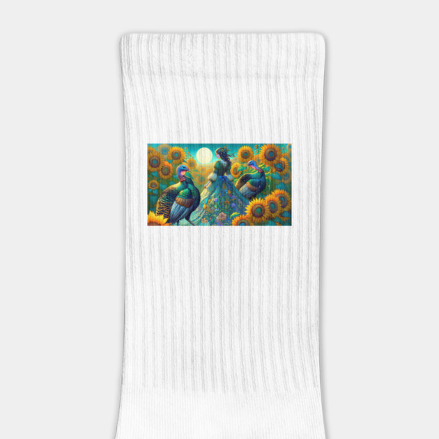 Elegant Woman, Turkey and Sunflowers by HolidayBug