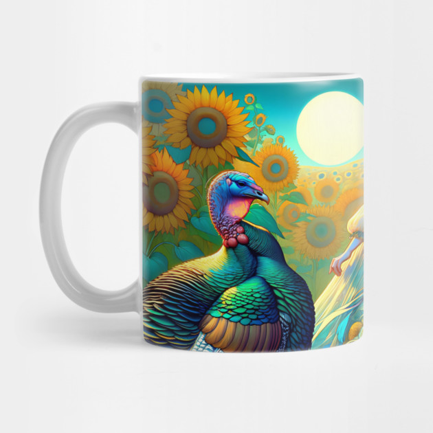 Elegant Woman, Turkey and Sunflowers by HolidayBug