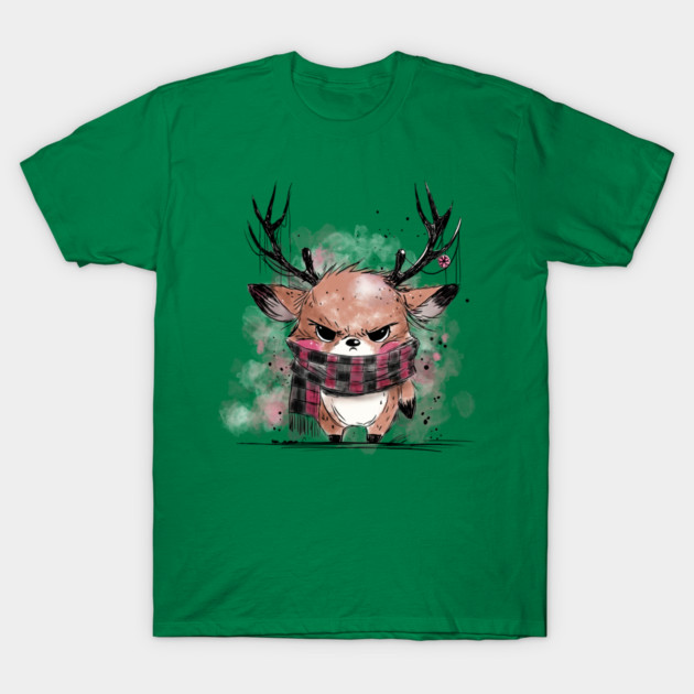 Grumpy Reindeer T-Shirt by H. R. Sinclair