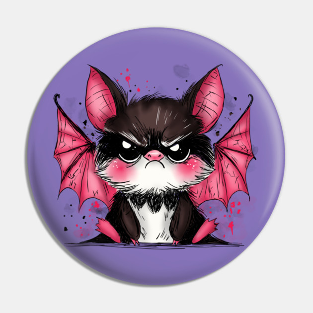 Grumpy Bat Pin by H. R. Sinclair