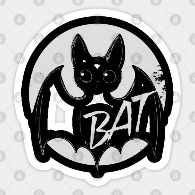 B for Bat - Alphabet Animal Letter B - Dark Academia Sticker by TuncGK