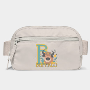 B for Buffalo - Animal Alphabet Letter B - Proud Boho Buffalo Bag
