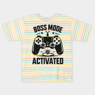 Boss Mode Activated Kids T-Shirt