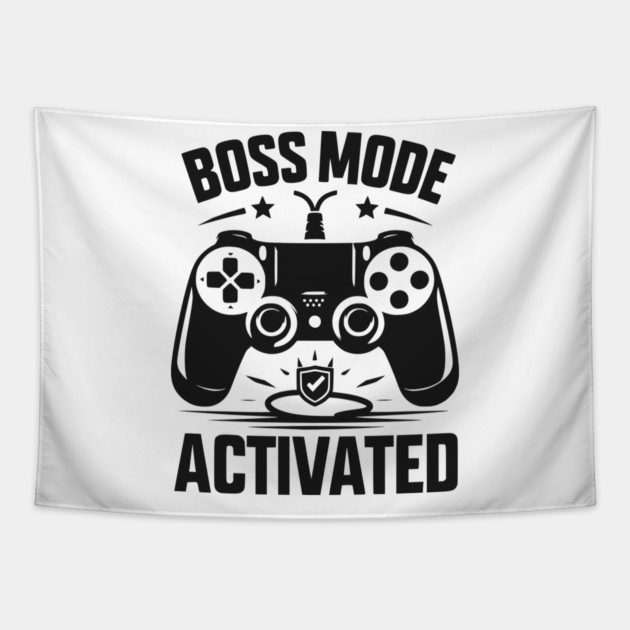 Boss Mode Activated Tapestry by Frank Ring