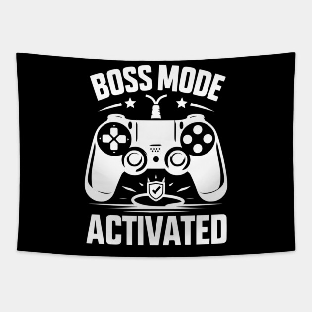 Boss Mode Activated Tapestry by Frank Ring