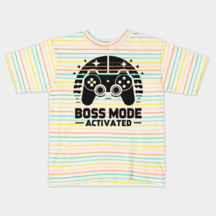 Boss Mode Activated Kids T-Shirt