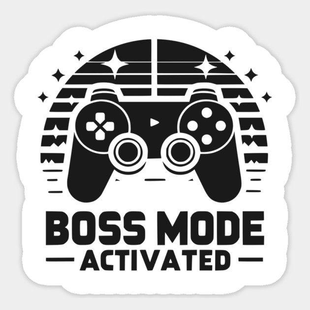 Boss Mode Activated Sticker by Frank Ring