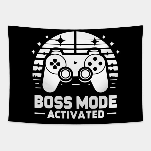 Boss Mode Activated Tapestry by Frank Ring
