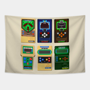 Retro Handheld Electronic Sports Video Games Tapestry