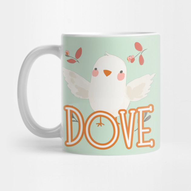 Boho Dove Alphabet Design - Cute Animal Art with Elegant Letters by TuncGK