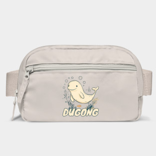 Cute Dugong Cartoon with Letter D - Fun Sea Animal Alphabet Design Bag
