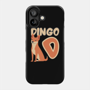 Aesthetic Dingo with Letter D - Playful Alphabet Animal Design Phone Case