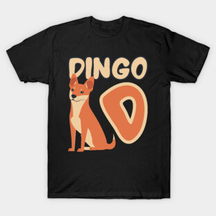 Aesthetic Dingo with Letter D - Playful Alphabet Animal Design T-Shirt