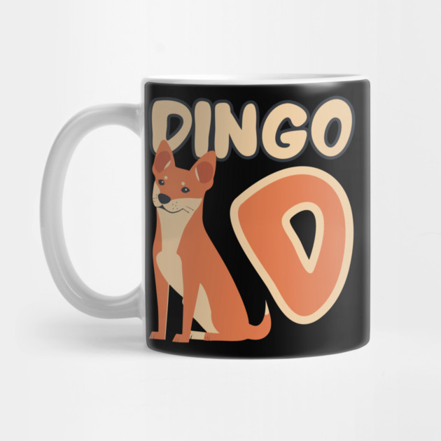Aesthetic Dingo with Letter D - Playful Alphabet Animal Design by TuncGK