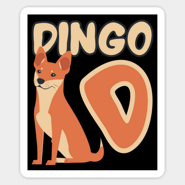 Aesthetic Dingo with Letter D - Playful Alphabet Animal Design Magnet by TuncGK
