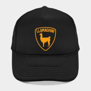 Funny Llamaghini parody design Hat