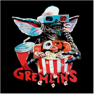 Gremlins Watch a Movie Posters and Art