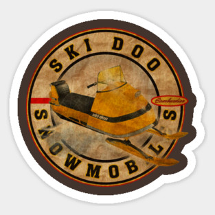 Retro Style - Ski Doo vintage Snowmobiles 1950 Sticker