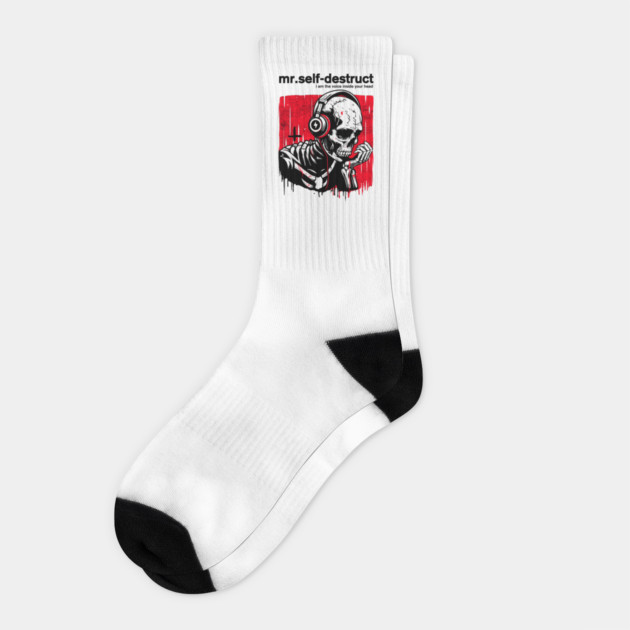 Mr. SELF-DESTRUCT Socks by artslaves