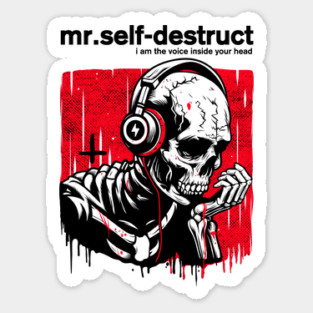 Mr. SELF-DESTRUCT Sticker