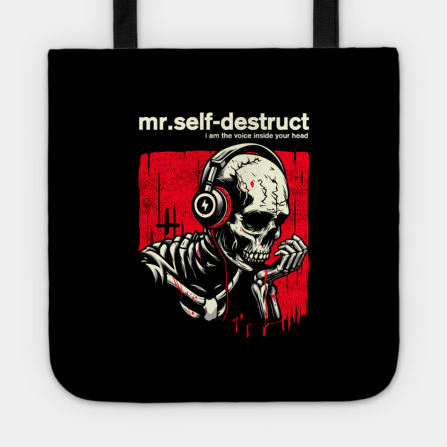 Mr. SELF-DESTRUCT Tote by artslaves