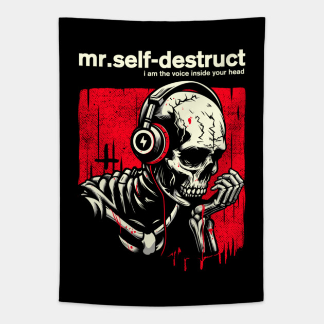 Mr. SELF-DESTRUCT Tapestry by artslaves