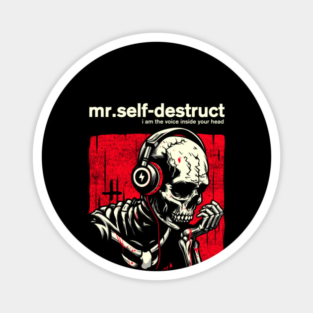 Mr. SELF-DESTRUCT Magnet by artslaves