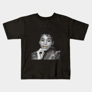 Whitney Houston Gold Grill Kids T-Shirt