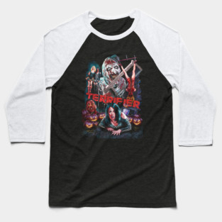 Scary Clown Horror Halloween 90s Baseball T-Shirt
