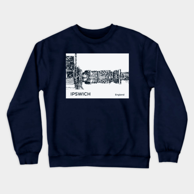 Ipswich England Crewneck Sweatshirt by Lakeric