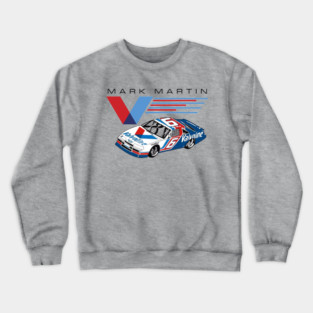 Mark Martin Retro Nascar Design Crewneck Sweatshirt