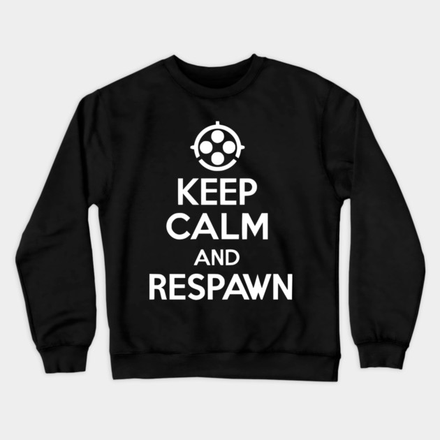 Keep Calm and Respawn Crewneck Sweatshirt by Frank Ring