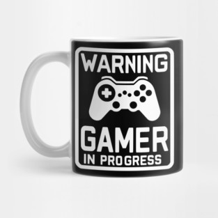 Warning Gamer in Progress Mug
