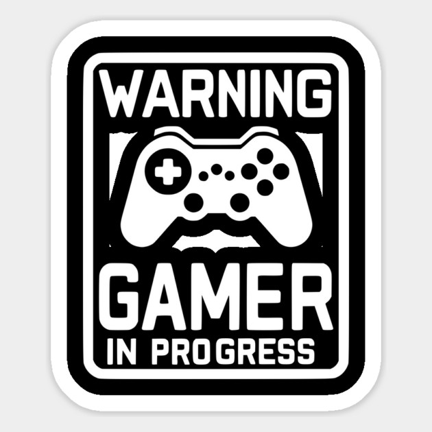 Warning Gamer in Progress Magnet by Frank Ring