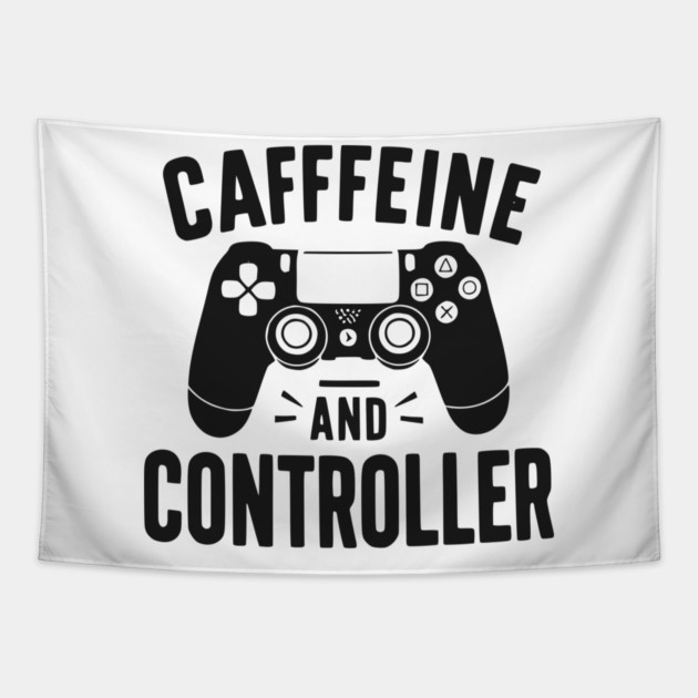 Caffeine and Controller Tapestry by Frank Ring