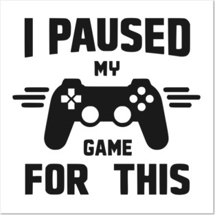 I Paused My Game for This Posters and Art