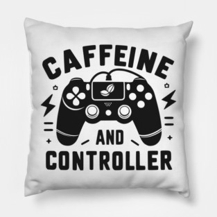 Caffeine and Controller Pillow