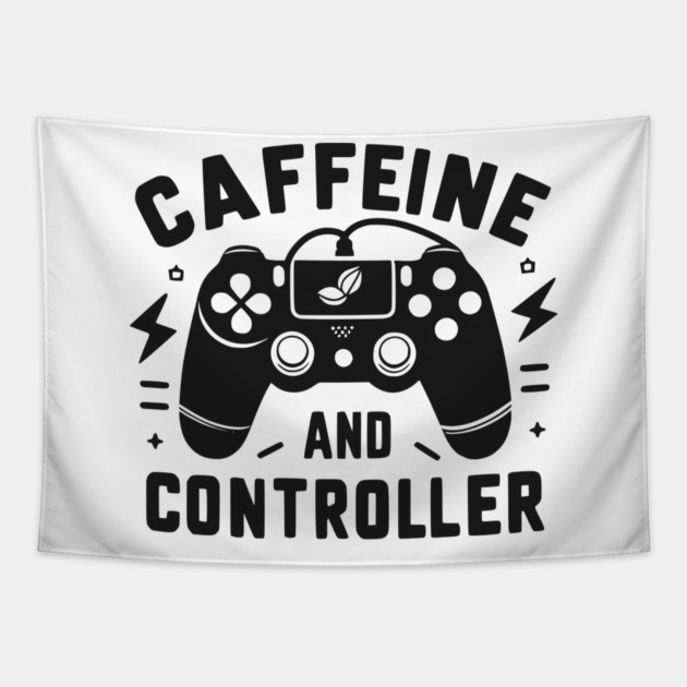 Caffeine and Controller Tapestry by Frank Ring