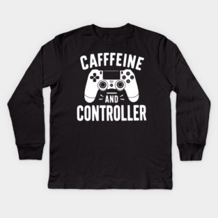 Caffeine and Controller Kids Long Sleeve T-Shirt