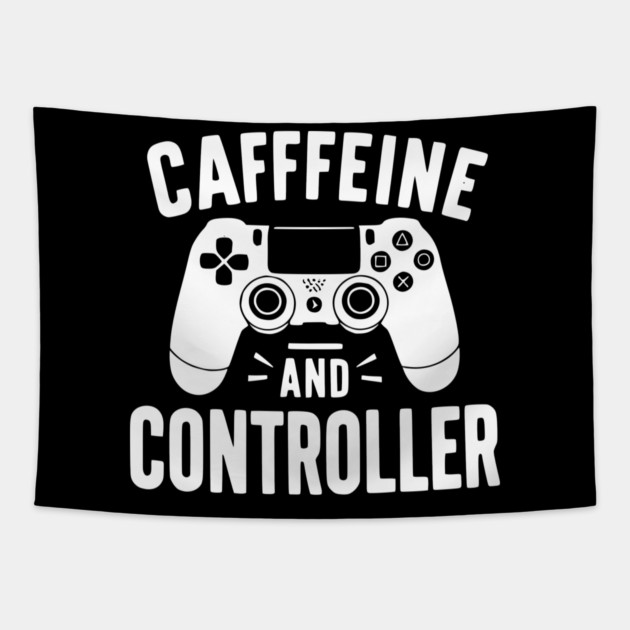 Caffeine and Controller Tapestry by Frank Ring
