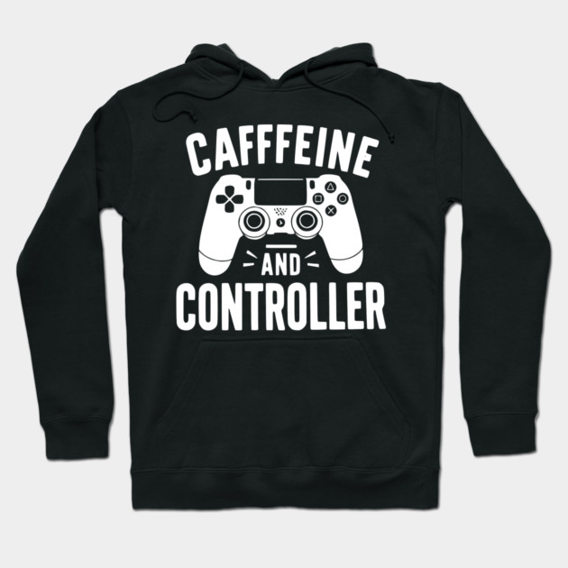 Caffeine and Controller Hoodie by Frank Ring