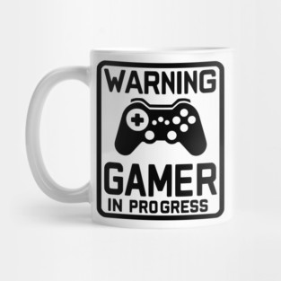 Warning Gamer in Progress Mug