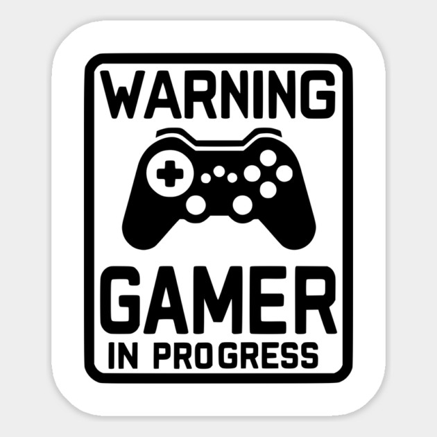 Warning Gamer in Progress Magnet by Frank Ring
