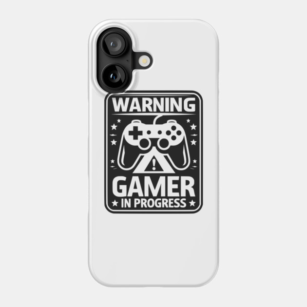 Warning Gamer in Progress Phone Case by Frank Ring