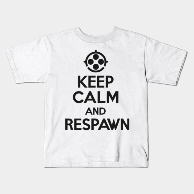Keep Calm and Respawn Kids T-Shirt by Frank Ring