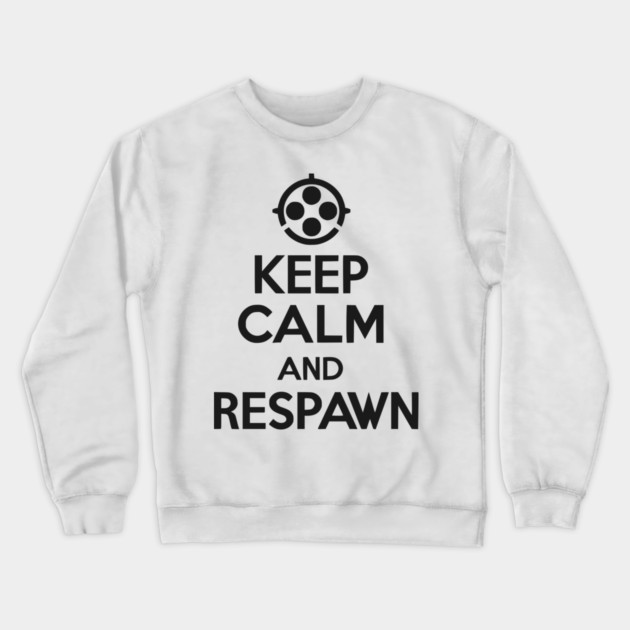 Keep Calm and Respawn Crewneck Sweatshirt by Frank Ring